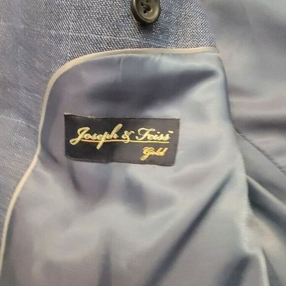 Joseph & Feiss Wool Blazer Sportcoat 42R Men's Plaid Blue Two Button - Picture 6 of 12